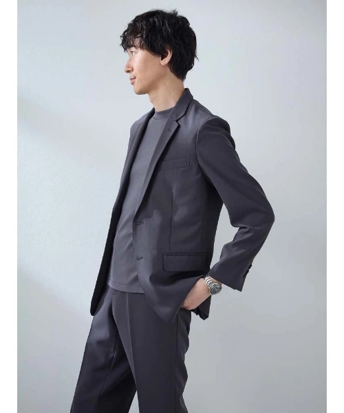 Perfect Suit FActory（パーフェクトスーツファクトリー）の「【裾上げ済み/上下セット】ライトセットアップ　ブラック/グレー/ネイビー（セットアップ・メンズ・ネイビー/チャコールグレー/ブラック・LL/L/M/S）」の7枚目の写真