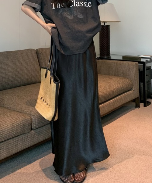 FREE STYLISTS(フリー スタイリスト)の「YUGA_YGMC Satin mermaid skirt(スカート・レディース・ライトグリーン/パープル/ラベンダー/シャンパン/ゴールド/ブラック・L/M)」の8枚目の写真