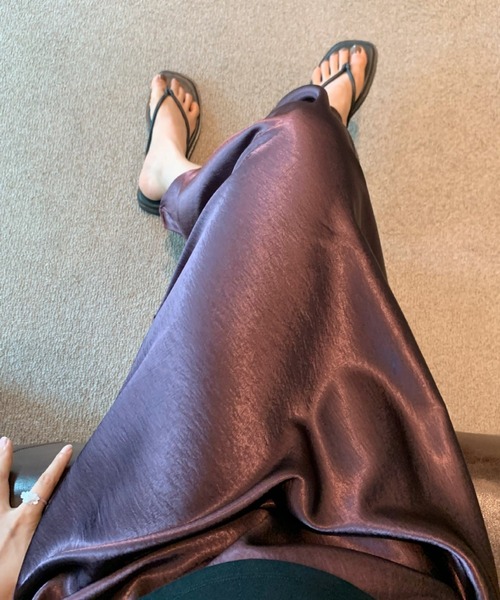 FREE STYLISTS(フリー スタイリスト)の「YUGA_YGMC Satin mermaid skirt(スカート・レディース・ライトグリーン/パープル/ラベンダー/シャンパン/ゴールド/ブラック・L/M)」の22枚目の写真