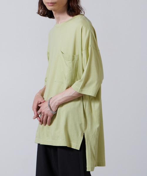 superNova.(スーパーノヴァ)の「superNova./スーパーノヴァ Big Pocket Tee-Tencel Cotton Tシャツ(Tシャツ/カットソー・メンズ・ライトグリーン・S)」の1枚目の写真