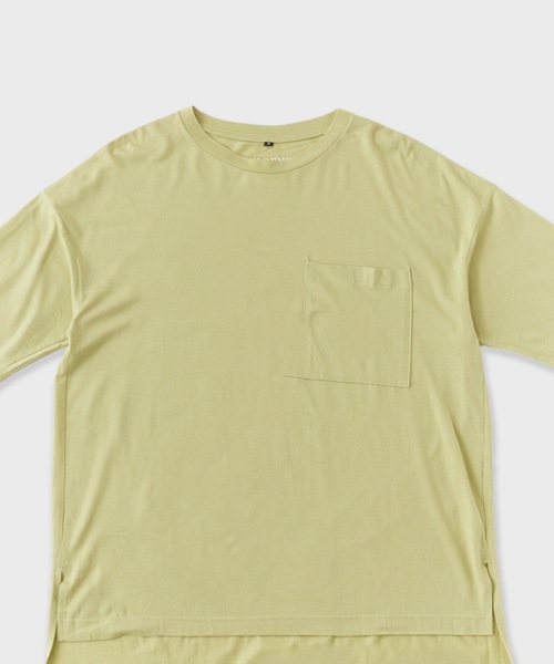 superNova.(スーパーノヴァ)の「superNova./スーパーノヴァ Big Pocket Tee-Tencel Cotton Tシャツ(Tシャツ/カットソー・メンズ・ライトグリーン・S)」の2枚目の写真