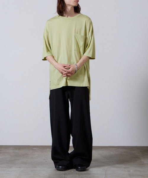 superNova.(スーパーノヴァ)の「superNova./スーパーノヴァ Big Pocket Tee-Tencel Cotton Tシャツ(Tシャツ/カットソー・メンズ・ライトグリーン・S)」の10枚目の写真