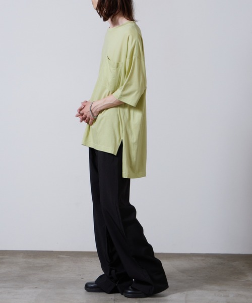 superNova.(スーパーノヴァ)の「superNova./スーパーノヴァ Big Pocket Tee-Tencel Cotton Tシャツ(Tシャツ/カットソー・メンズ・ライトグリーン・S)」の11枚目の写真