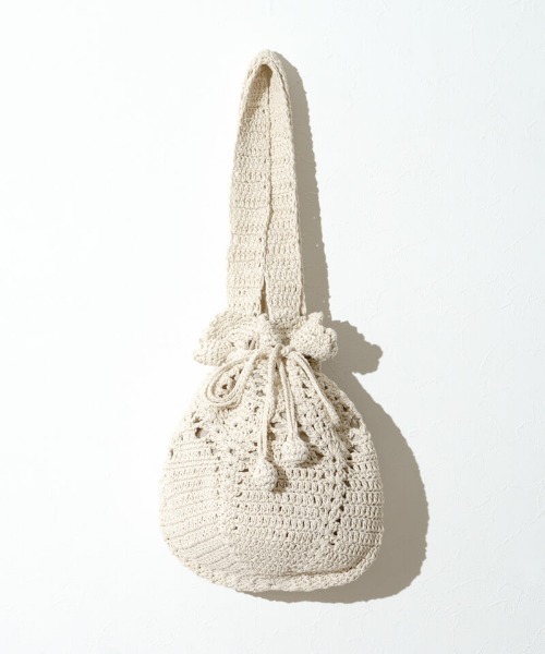 flower(フラワー)の「アーリーサマーバッグ(ショルダーバッグ・レディース・ブラウン/アイボリー・FREE)」の3枚目の写真