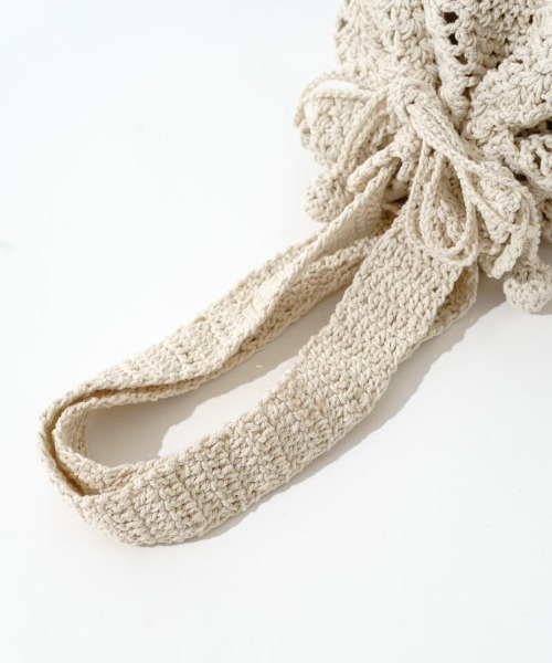 flower(フラワー)の「アーリーサマーバッグ(ショルダーバッグ・レディース・ブラウン/アイボリー・FREE)」の7枚目の写真