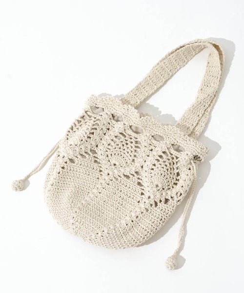 flower(フラワー)の「アーリーサマーバッグ(ショルダーバッグ・レディース・ブラウン/アイボリー・FREE)」の9枚目の写真