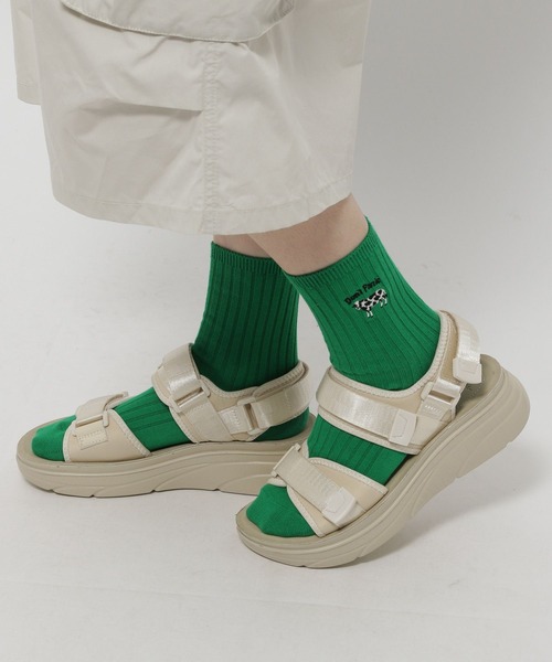 WIGGLE WIGGLE（ウィグルウィグル）の「【wiggle wiggle(ウィグルウィグル)】コラボ 2Pソックス（ソックス/靴下・レディース・ピンク/グリーン・0）」の7枚目の写真