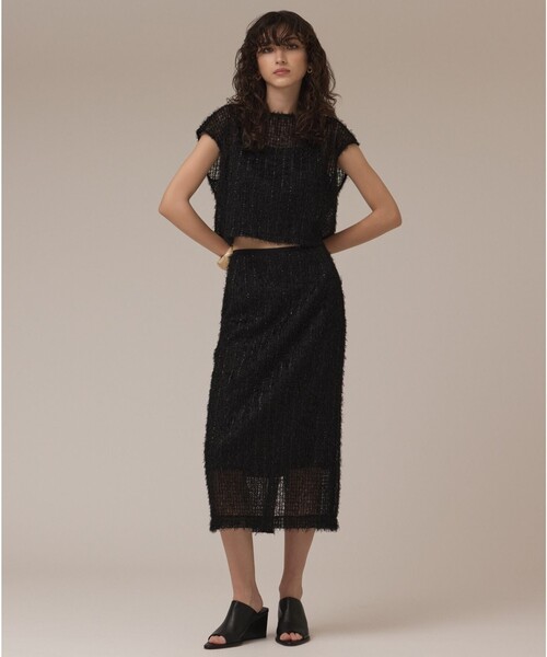 Diagram（ダイアグラム）の「チュールタイトスカート（スカート・レディース・ブルー/ベージュ/ブラック・36/38）」の2枚目の写真