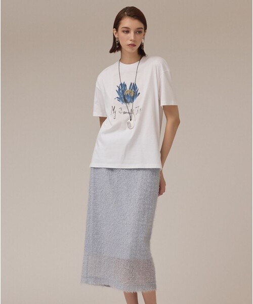 Diagram（ダイアグラム）の「チュールタイトスカート（スカート・レディース・ブルー/ベージュ/ブラック・36/38）」の6枚目の写真