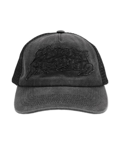 SHORT ROUND（ショートラウンド）の「SHOT ROUND/ダメージアップリケメッシュキャップ（キャップ・メンズ・ブラック/グレー・FREE）」の5枚目の写真