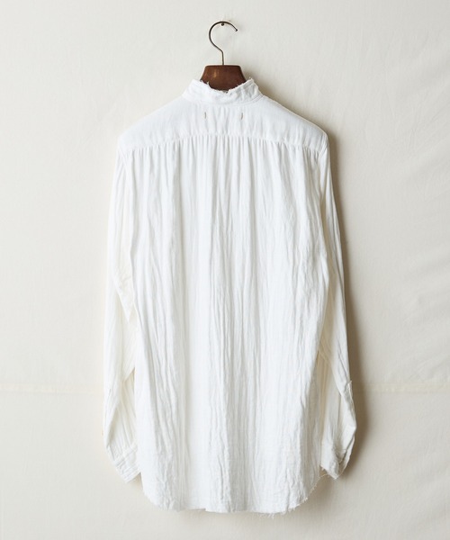 suzuki takayuki(スズキタカユキ)の「frayed standing-collar shirt(シャツ/ブラウス・メンズ・チャコールグレー/ホワイト/ブラック・02/01)」の6枚目の写真