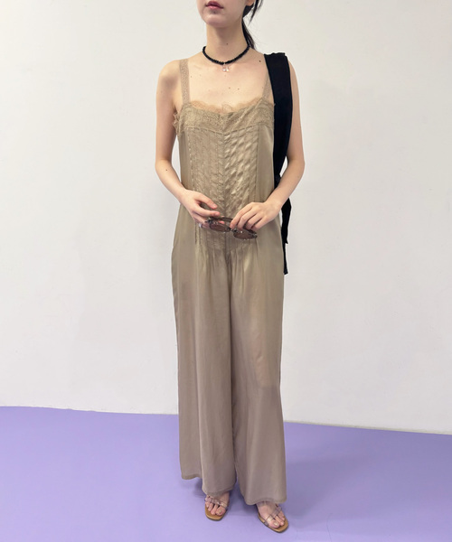 EDIT. FOR LULU(エディットフォールル)の「【PROVOKE/プロヴォーク】cupro salopette(サロペット/オーバーオール・レディース・ブラック/ベージュ・FREE)」の7枚目の写真