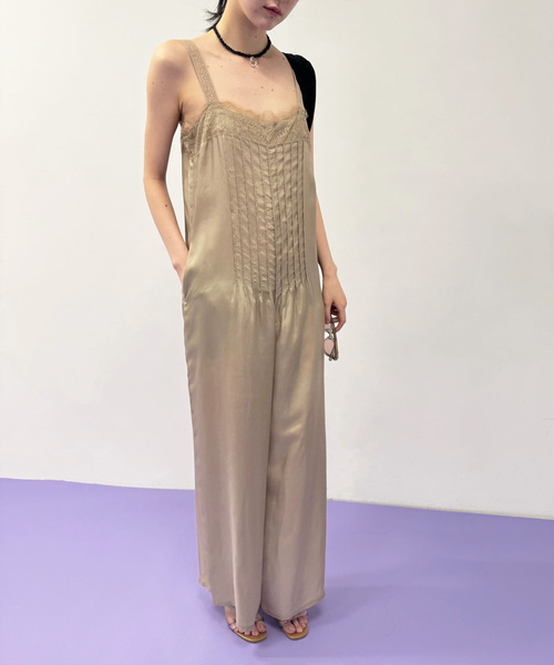 EDIT. FOR LULU(エディットフォールル)の「【PROVOKE/プロヴォーク】cupro salopette(サロペット/オーバーオール・レディース・ブラック/ベージュ・FREE)」の8枚目の写真