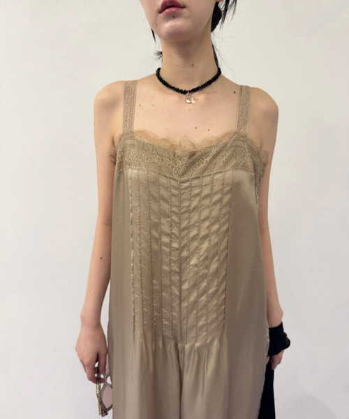 EDIT. FOR LULU(エディットフォールル)の「【PROVOKE/プロヴォーク】cupro salopette(サロペット/オーバーオール・レディース・ブラック/ベージュ・FREE)」の9枚目の写真