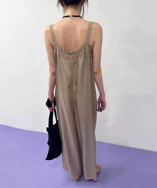 EDIT. FOR LULU(エディットフォールル)の「【PROVOKE/プロヴォーク】cupro salopette(サロペット/オーバーオール・レディース・ブラック/ベージュ・FREE)」の10枚目の写真