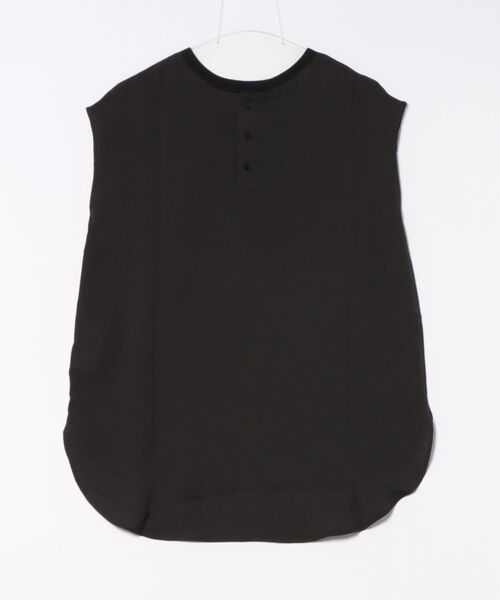 BELLUNA PLUS(ベルーナ)の「ジャカード楊柳ロゴプルオーバー(Tシャツ/カットソー・レディース・ブラック/ホワイト・MEDIUM)」の3枚目の写真