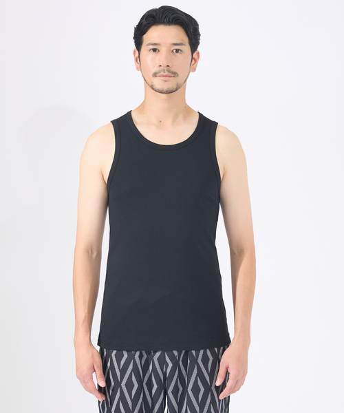 AH ABAHOUSE（エーエイチアバハウス）の「【AH ABAHOUSE】テレコ タンクトップ（Tシャツ/カットソー・メンズ・グレー/ブラック/ホワイト・46/48）」の4枚目の写真