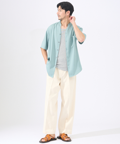 AH ABAHOUSE（エーエイチアバハウス）の「【AH ABAHOUSE】テレコ タンクトップ（Tシャツ/カットソー・メンズ・グレー/ブラック/ホワイト・46/48）」の14枚目の写真