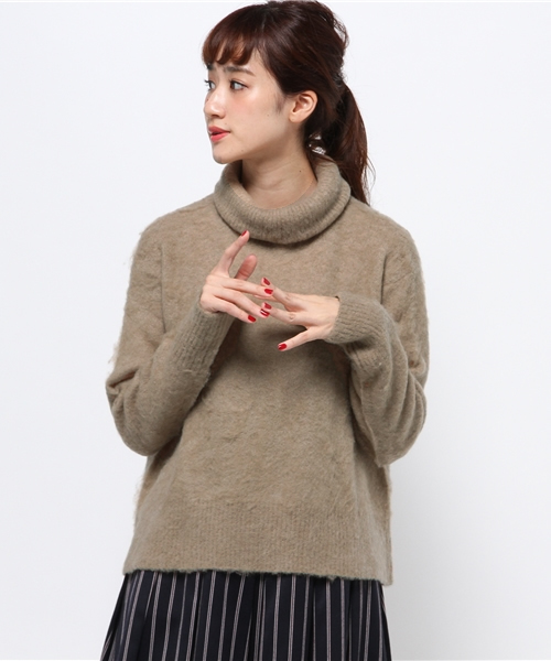 CIAOPANIC TYPY（チャオパニックティピー）の「シャギータートルオーバーニット（ニット/セーター・レディース・オフホワイト/サックスブルー/ベージュ・FREE）」の10枚目の写真