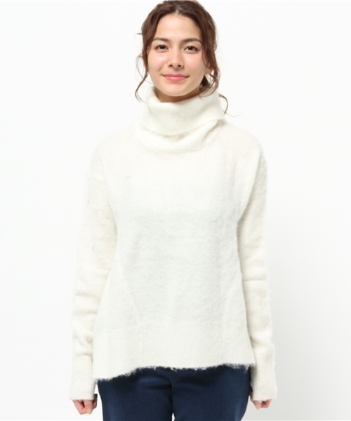 CIAOPANIC TYPY（チャオパニックティピー）の「シャギータートルオーバーニット（ニット/セーター・レディース・オフホワイト/サックスブルー/ベージュ・FREE）」の11枚目の写真