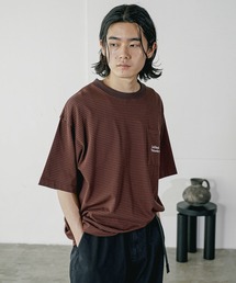 BAYFLOW | [トレンド感]シシュウボーダーＴ(Tシャツ/カットソー)