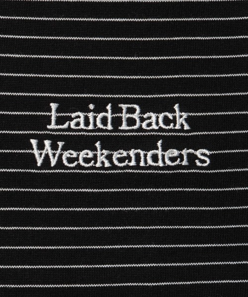 BAYFLOW（ベイフロー）の「[トレンド感]シシュウボーダーＴ（Tシャツ/カットソー・メンズ・ブルー/ブラック/ブラウン・LARGE/MEDIUM）」の7枚目の写真