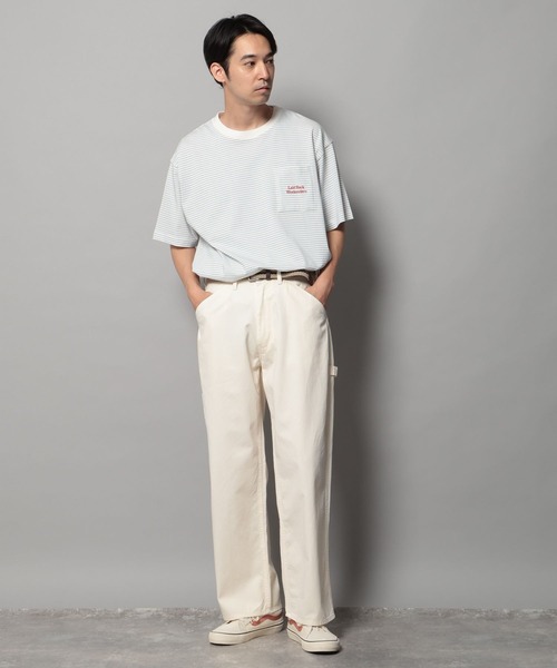 BAYFLOW（ベイフロー）の「[トレンド感]シシュウボーダーＴ（Tシャツ/カットソー・メンズ・ブルー/ブラック/ブラウン・LARGE/MEDIUM）」の11枚目の写真