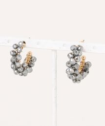 【金属アレルギー対応】フープピアス MARINA CLUSTER BEADED HOOP