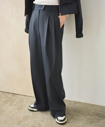 美品 デミルクス ビームス 2万円 ワイドパンツ センタープレスパンツ グレー センタープレスワイドパンツ｜ 美脚 きれいめ センタープレス