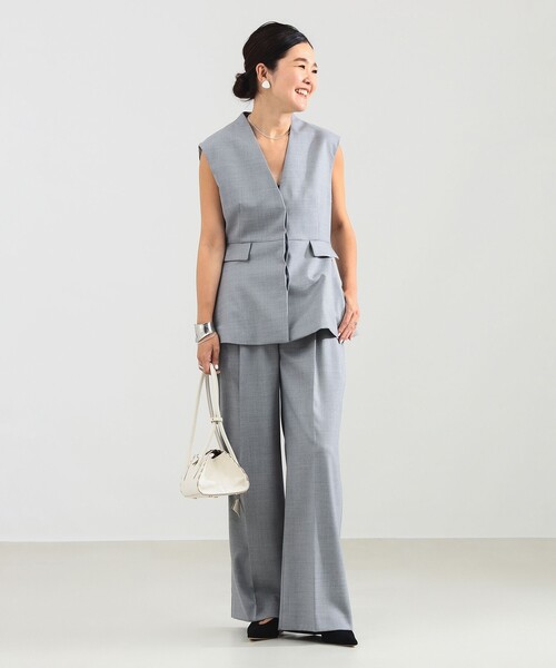 Demi-Luxe BEAMS（デミルクス ビームス）の「エディター東原妙子 × Demi-Luxe BEAMS / ツイル イージー ストレート パンツ［手洗い可］（スラックス・レディース・ネイビー/ブラウン/グレー・38/36）」の11枚目の写真