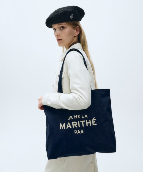MARITHE + FRANCOIS GIRBAUD(マリテフランソワジルボー)の「JENELA ECO BAG(エコバッグ/サブバッグ・レディース・ベビーピンク/ナチュラル/グリーン/ブルー・フリー)」の3枚目の写真