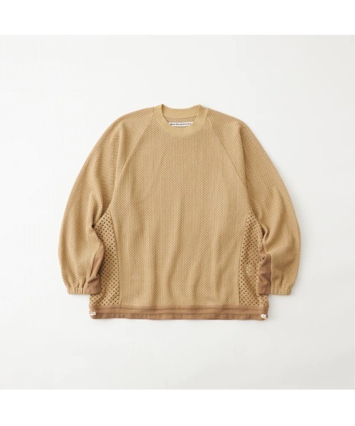 WHITE MOUNTAINEERING(ホワイトマウンテニアリング)の「【White Mountaineering】ホワイト マウンテニアリング RASCHEL RAGLAN OVERSIZED PULLOVER(Tシャツ/カットソー・メンズ・ベージュ・4)」の1枚目の写真