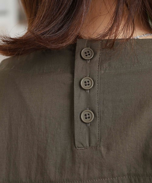 Emago(イマゴ)の「EMAGO お出かけ総柄刺繍スクエアブラウス(シャツ/ブラウス・レディース・ブラック/グレー/カーキ・FREE)」の15枚目の写真