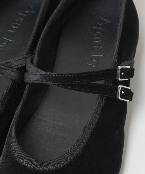 A part by（アパートバイ）の「ベロアシューズ（バレエシューズ・レディース・ブラウン/ブラック・MEDIUM/LARGE）」の9枚目の写真