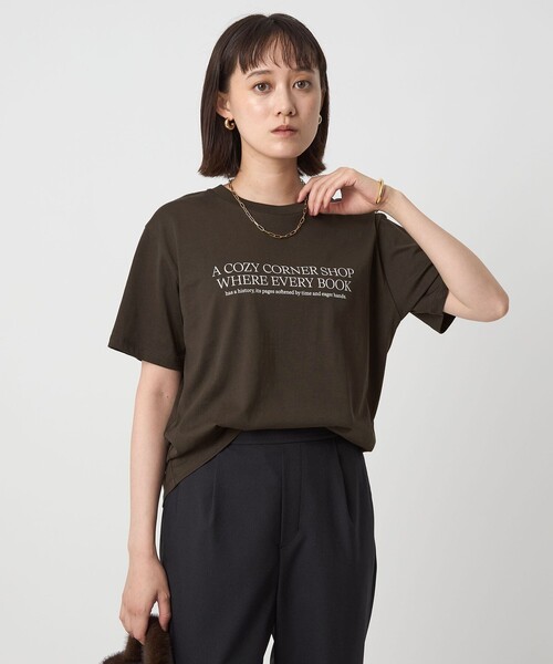 green label relaxing(グリーンレーベルリラクシング)の「ロゴ ショートスリーブ Tシャツ(Tシャツ/カットソー・レディース・オフホワイト/ブラウン系/ダークグレー/ケリーグリーン・FREE)」の18枚目の写真