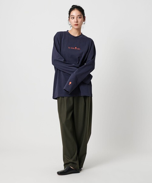 Gift Shop（ギフトショップ）の「＜Gift Shop＞ Le Verre Vole ロングスリーブTシャツ（Tシャツ/カットソー・レディース・ネイビー・M）」の4枚目の写真