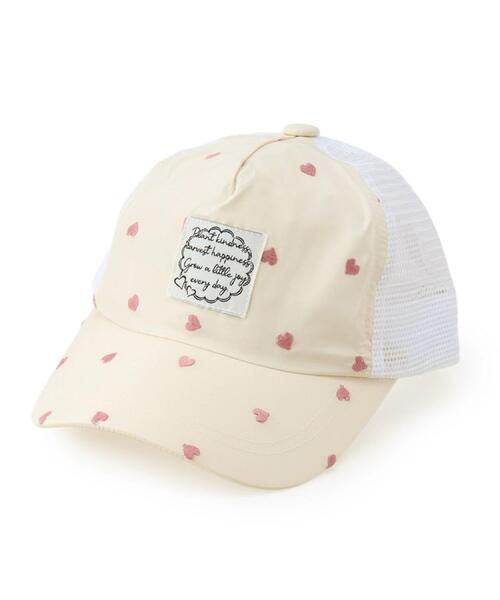 SHOO・LA・RUE（シューラルー）の「総柄刺繍メッシュキャップ（キャップ・キッズ・アイボリー系/ピンク系1・99）」の3枚目の写真