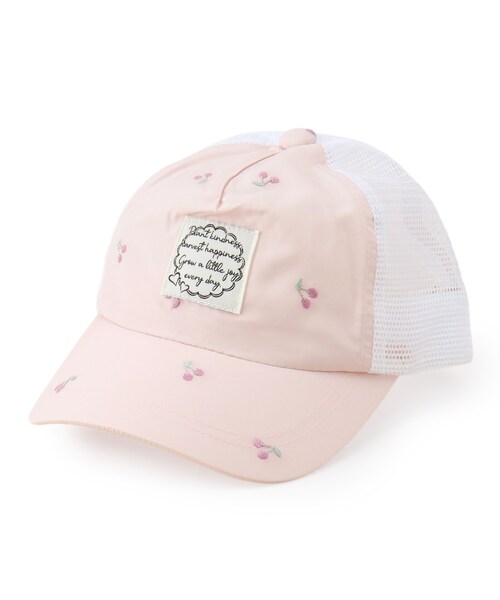 SHOO・LA・RUE（シューラルー）の「総柄刺繍メッシュキャップ（キャップ・キッズ・アイボリー系/ピンク系1・99）」の4枚目の写真