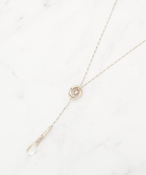 SHOO・LA・RUE(シューラルー)の「【2WAY】リング&クリアドロップネックレス(ネックレス・レディース・ピンクゴールド/シルバー/ゴールド・00)」の2枚目の写真