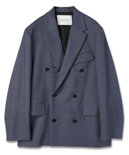 Faux Denim Slant Belt Tailored Jacket（テーラードジャケット