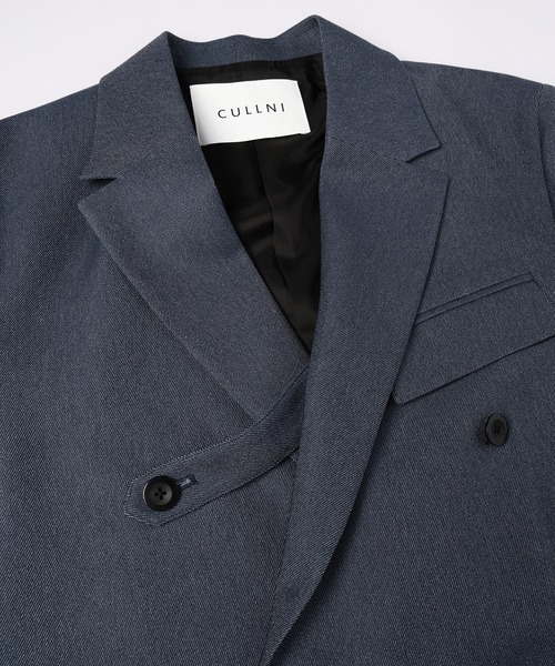 Faux Denim Slant Belt Tailored Jacket（テーラードジャケット