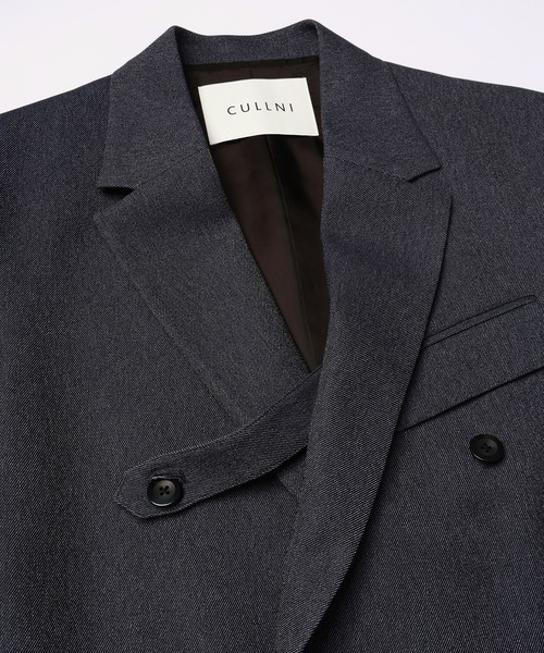 Faux Denim Slant Belt Tailored Jacket（テーラードジャケット