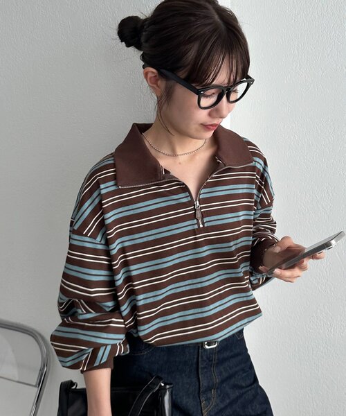 トップス Uni Honeys トップス タンクトップ UVカット 2way 無地 ボーダー