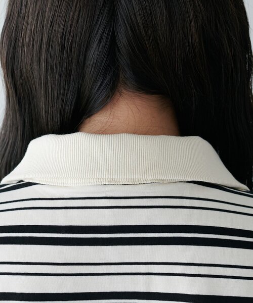 tシャツ 「AW先行予約/ユニセックス」ランダムボーダーハーフジップシャツ レディース メンズ AW先行予約/ユニセックス】ランダムボーダーハーフジップシャツ