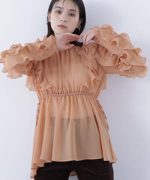 セール】◇ラッフルスリーブチュニックブラウス（シャツ/ブラウス