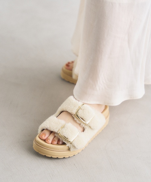 LE TALON(ルタロン)の「レザーボアベルトサンダル(サンダル・レディース・レモンイエロー/ブラウン・LARGE/MEDIUM/X-LARGE/SMALL)」の3枚目の写真