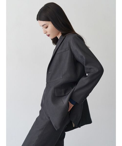 MURUA（ムルーア）の「【セットアップ対応】2wayレングステーラードジャケット（テーラードジャケット・レディース・グレー/ボルドー/ブラウン・FREE）」の9枚目の写真