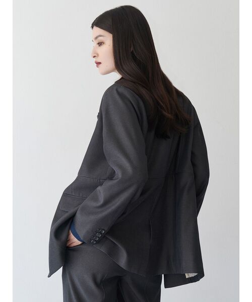 MURUA（ムルーア）の「【セットアップ対応】2wayレングステーラードジャケット（テーラードジャケット・レディース・グレー/ボルドー/ブラウン・FREE）」の10枚目の写真