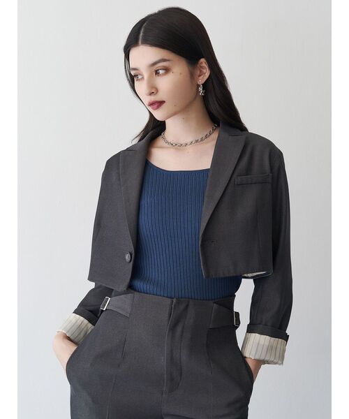 MURUA（ムルーア）の「【セットアップ対応】2wayレングステーラードジャケット（テーラードジャケット・レディース・グレー/ボルドー/ブラウン・FREE）」の12枚目の写真