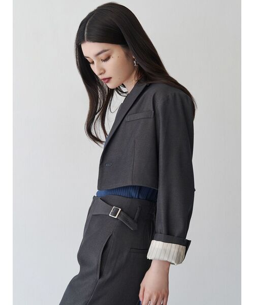 MURUA（ムルーア）の「【セットアップ対応】2wayレングステーラードジャケット（テーラードジャケット・レディース・グレー/ボルドー/ブラウン・FREE）」の13枚目の写真